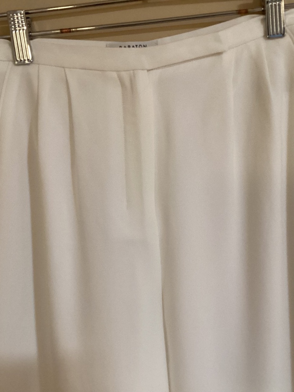 Babaton by Aritzia Pleated High-Rise Wide Leg Pants - White - Fully Lined